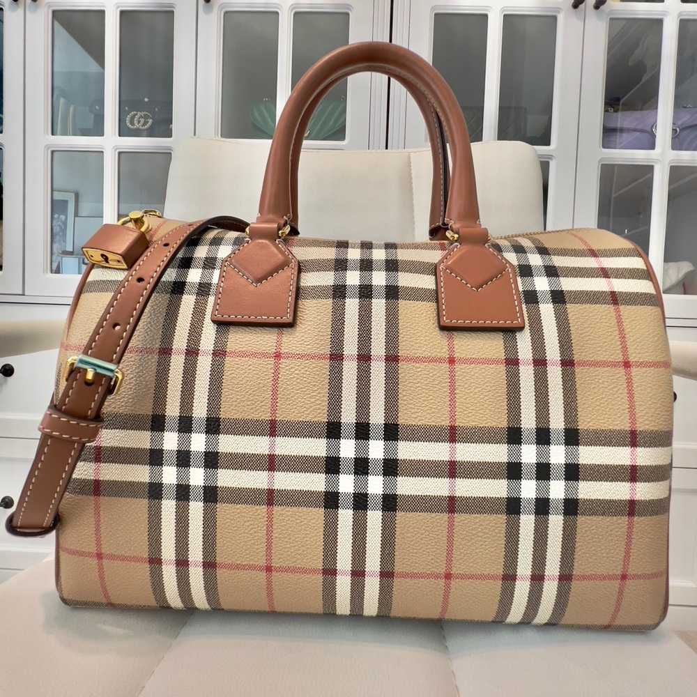 Burberry Medium Check Bowling Bag